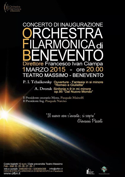 Debutta il 1Â° marzo lâ€™Orchestra Filarmonica di Benevento che aprirÃ  la stagione della cittÃ  campana